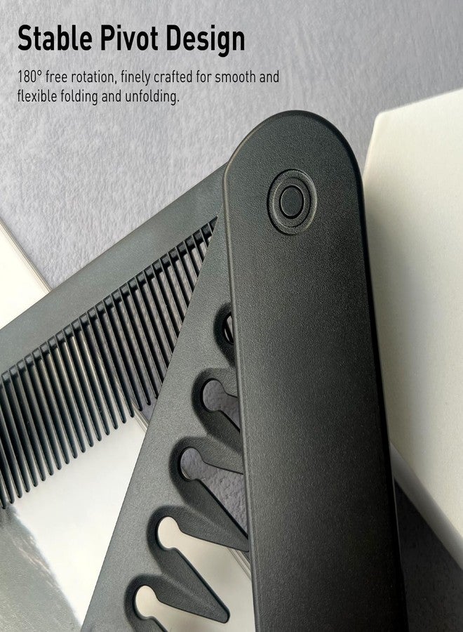 Zoolinn 2-in-1 Men's Protable Folding Pocket Comb - Black, Fine & Wide Tooth Comb for Hair and Beard Grooming - Image 5